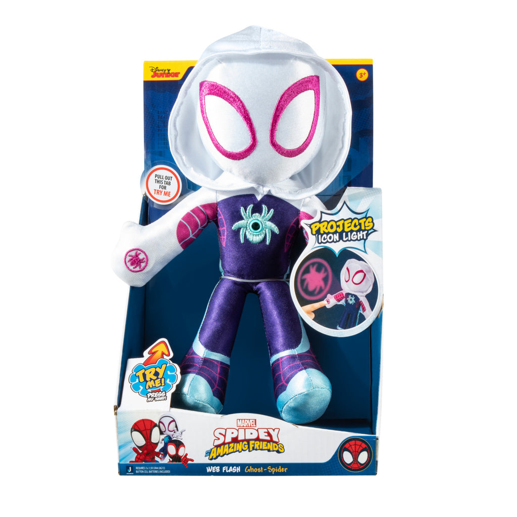 Marvel Spidey And His Amazing Friends Web Flash Feature Plush - Ghost Spider