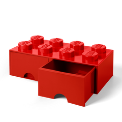 LEGO Storage Brick 8 Brick Drawer Red