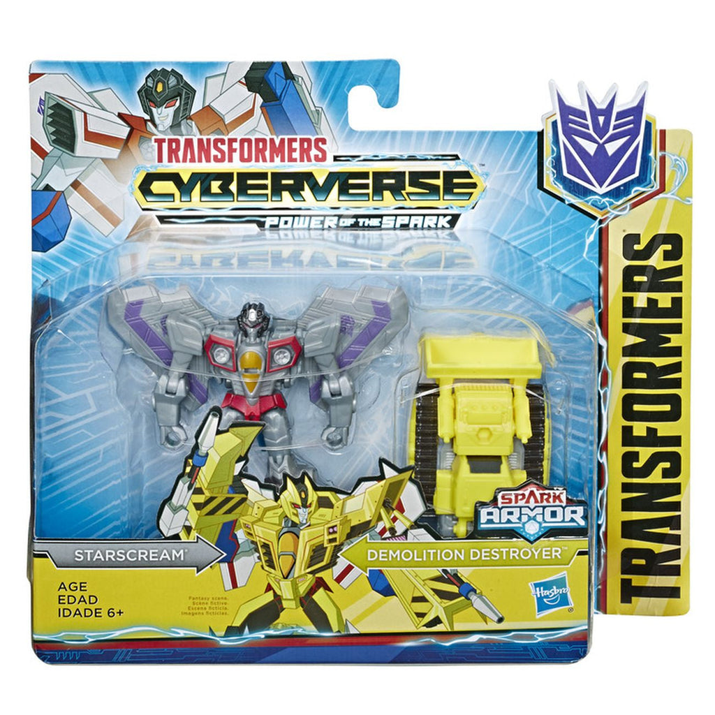 Transformers Cyberverse Spark Armor Battle Class Starscream & Demolition Destroyer