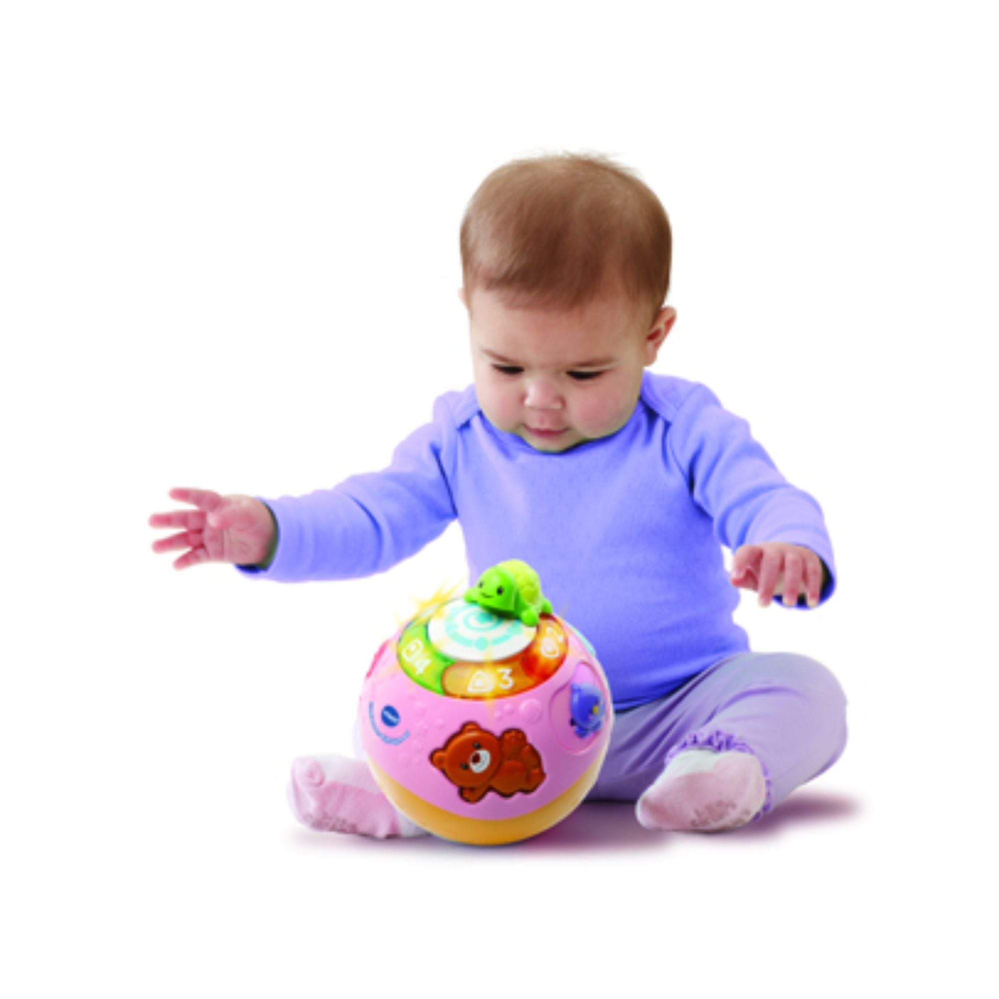 VTech Baby Crawl Learn Bright Lights Ball Pink Toyworld Australia