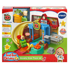 Vtech Toot-Toot Drivers Cocomelon Cart Racers Grocery Store Track Set