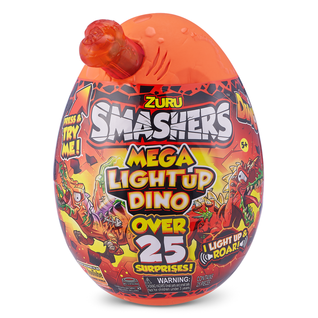 ZURU Smashers Mega Light Up Dino Surprise Egg Assorted Styles