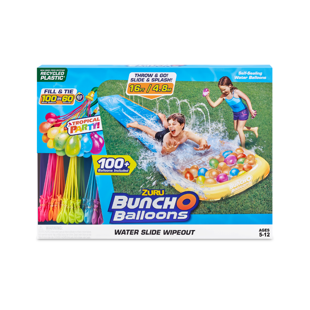 ZURU Bunch O Balloons Tropical Party Water Slide With 100 Water Balloons