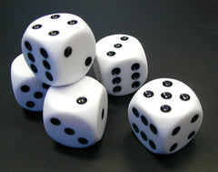 PLASTIC DICE LARGE 5 PACK